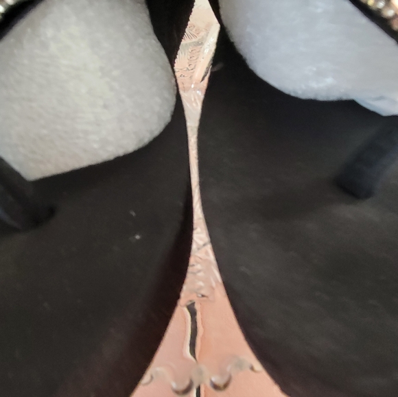 Yellow Box leather flip flops with multi colored crystals. US size 8.5. "Perri" - Picture 9 of 10